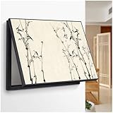 Tapa Contador Tapa Abatible Caja De Contadores Tapa Oculta - Vintage Bamboo Pattern,WxH-60x50cm/23.6x19.6in