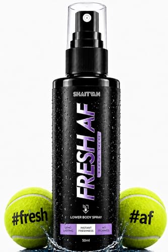 Image of Fresh AF Intimate Spray for Men (750 Sprays) | pH Balanced, Anti-Bacterial, Anti-Odour with Aloe Vera | Hygiene Spray for Lower body Odour Control | Pre /post gym, travel, shower | Barely there - Mild subtle scent