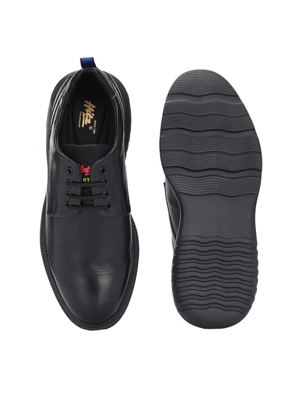 Image of HITZ Men's Black Leather Formal Lace Up Shoes