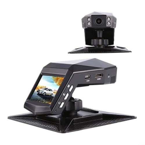 DVR para coche 1080P de doble canal con cámara trasera, sensor G y gran angular de 170°