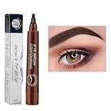 Anvirtue Contouring eyebrow pen Waterproof Natural Pencil 4 Heads Microblading Tattoo Fork Tips Brus