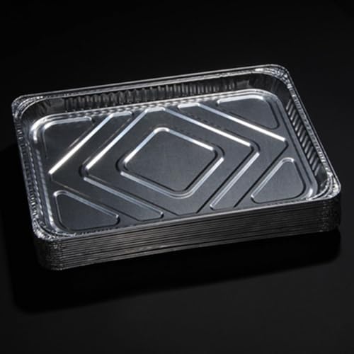 Bandeja de papel de aluminio que recoge la grasa de la barbacoa, pack de 10 piezas plata 8