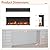 GOFLAME 50 Inch 3-Sided Electric Fireplace Insert, 750W/1200W Recessed/Wall-Mounted/Freestanding Heater with Remote Control, 12 Flame Colors, 5 Brightness, 8H Timer & Overheat Protection