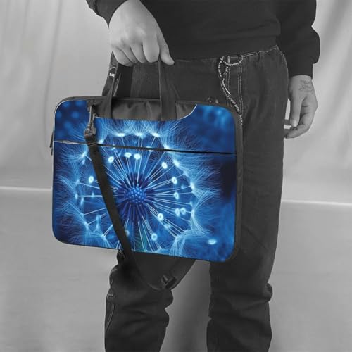 Pochette ordinateur portable antichoc motif bleu avec poignée - 3