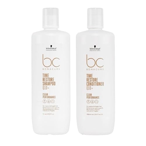 Schwarzkopf DUO BC Bonacure Time Restore Shampoo 1000ml & Time Restore Conditioner 1000ml