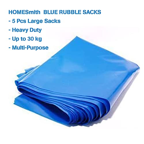 HOMESmith HSBB-005 Heavy Duty Extra Strong Rubble Sacks BB2154221, Blue Plastic, 30 kilograms 4 HOMESmith HSBB-005 Heavy Duty Extra Strong Rubble Sacks BB2154221, Blue Plastic, 30 kilograms - Image 4