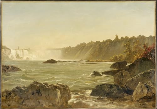 Pintura en lienzo de las cascadas de Kensett, lámina artística decorativa de formato 60x90cm