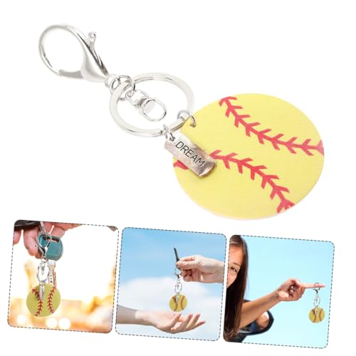 Porte-clés de softball et baseball robustes Mipcase en bois - 3