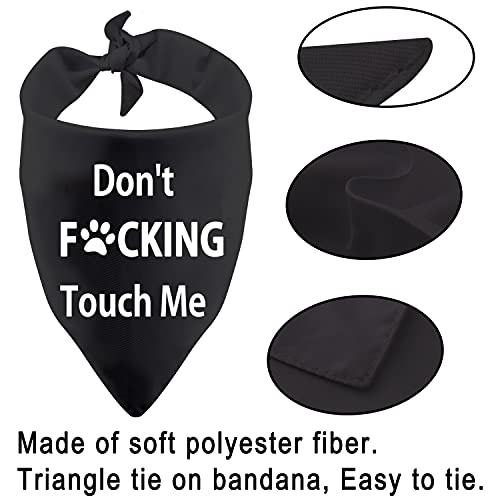 Funny Dog Bandana Don't Touch Me Triangle Pet Scarf (Don't Touch Me) #TOP5