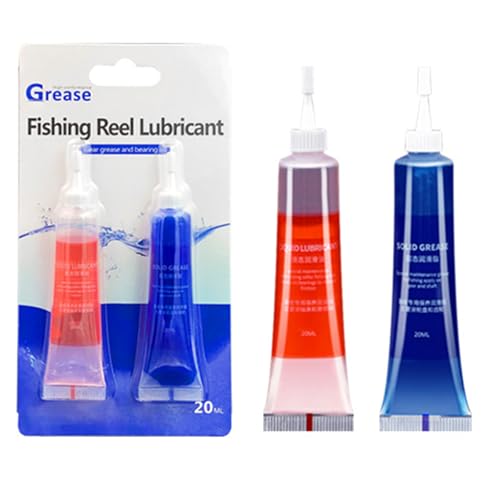 Fishing Reel Grease and Oil Kit,2 PCS Fishing Reel Oil And GreaseBearing Grease,Fishing Gear Lubricating,Suitable Fishing Cleaning,Maintenance