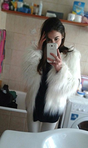 YiLianDa Moda Donna Corta Giacca Pelliccia