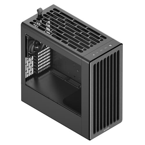 Image of HAVN BF 360 Flow High Airflow ATX Mid Tower PC Case, Semi-Open SGCC Steel Frame, SimpliCable Cable Management, 2X 180mm Fan, 1x 140mm Fan 360mm Radiator Mounts, Magnetic Panels - Black