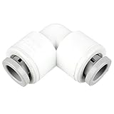  Parker Trueseal PP6EU6-MG-pk5 Lot de 5 raccords en plastique conformes à la FDA, tube à tube, polypropylène, coude à 90 degrés, 0,95 cm