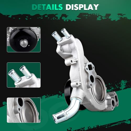 SCITOO Water Pump with Gasket for Chevrolet for GMC for Cadillac for Hummer Silverado 1500 Classic Silverado 1500 HD Classic Silverado 2500 HD Classic Silverado 350 4.8L 5.3L 6.0L AW5104 AW5087 by SCITOO - Used condition - Image 5