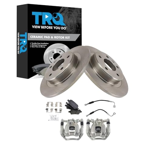 Image of TRQ Rear Brake Pad & Rotor Kit Ceramic Compatible with 2016-2018 Chevrolet Malibu