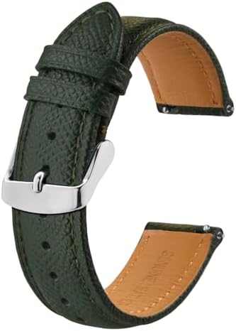 BISONSTRAP Texture Leather Watch Straps for Women and Men, Watch Replacement Bands with Quick Release, 16mm 18mm 19mm 20mm 22mm