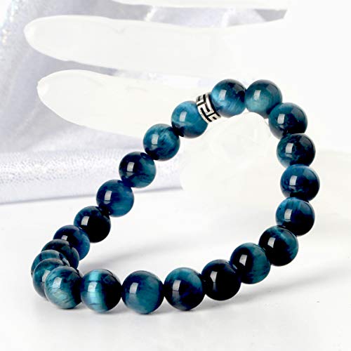BONNY BOXX Natural Stretch Healing Gemstone Bracelet, 4/6/8mm Semi Precious Stone Bracelet for Men Women, Stress Relief Crystal Jewelry4