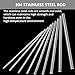 12 Pcs 304 Stainless Steel Round Rod,Phiowocx 1/8” x 12” Metal Solid Shaft Rods Bar,Smooth Steel Rods for DIY Craft Model,Industry,Metal Working Hobbies-Plane/Ship Model(3 x 305mm)