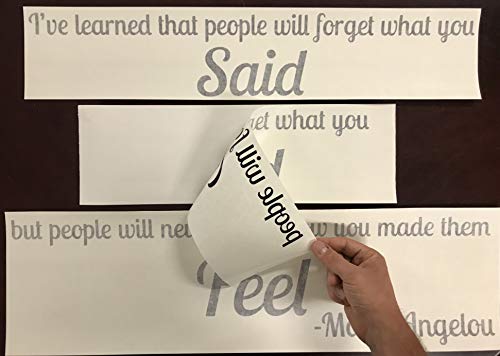 Inspirational Wall Quote Decal Maya Angelou | Vinyl Sticker For Motivation School Or Office Decor (27 X 8 In) Big Famous Saying | Classroom Motivational Large Art Quotes | Ive Learned People Will #TOP3