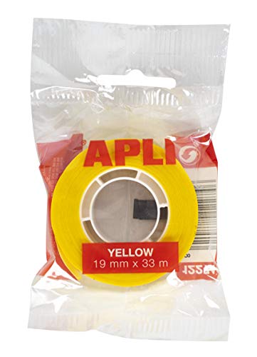 APLI – Nastro adesivo Sacchetto giallo 19 mm x 33 m giallo