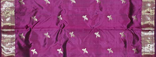 Generic purple handloom silk saree in pure silk – image 4