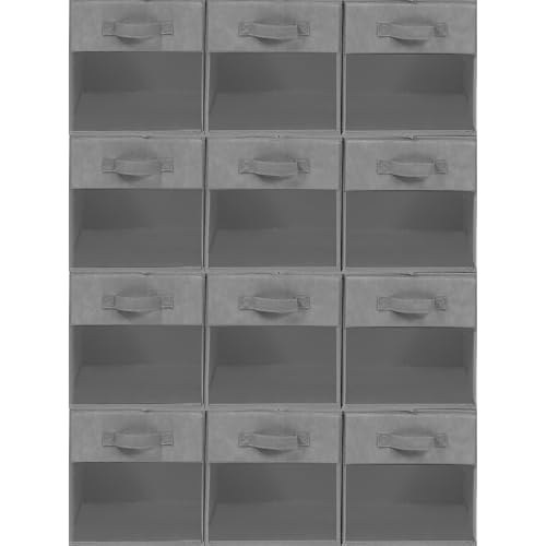 STORAGEIDEAS Storage Bins with Clear Window, 13x13 Storage Cubes, Collapsible