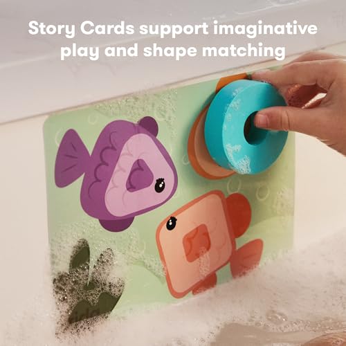 Image of Frida Baby Sort + Solve Bath Puzzle Bath Toy, Matching + Sorting Bath Toys for Toddlers, Play with Purpose, Develop Fine Motor Skills, Sequencing, Problem Solving, Count, Learn Shapes & Colors