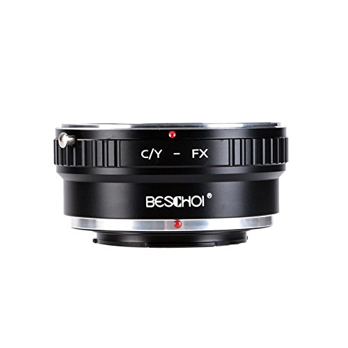 Beschoi Lens Mount Adapter for Contax Yashica C/Y Lens to Fujifilm FX Mount X-Series Camera Body, Fits Fuji X-Pro1 X-Pro2 X-E1 X-E2 X-M1 X-A1 X-A2 X-A3 X-A10 X-M1 X-T1 X-T2 X-T20 X30