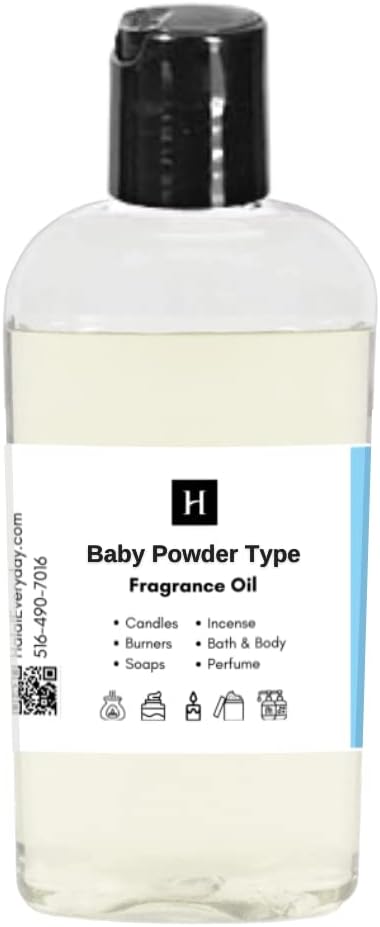 HalalEveryday Fragrance Oil - Uncut for Soap Making Candle Warmer Incense Body Oil Perfume & Other DIY - Various Scent Options (Baby Powder Type, 4 oz) : Arts, Crafts & Sewing