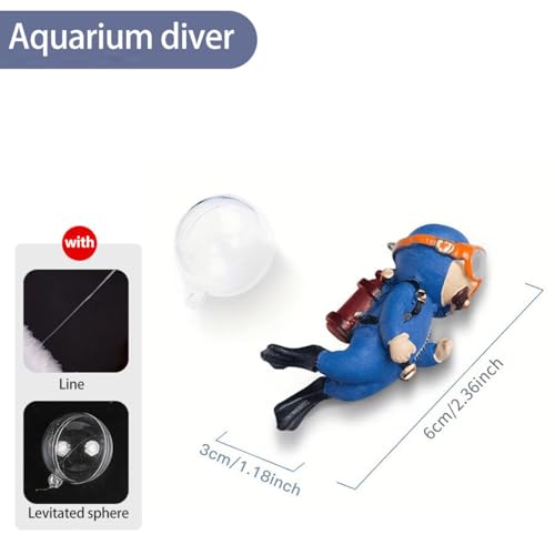 Image of 2 Pack Floating Fish Tank Decorations, Aquarium Decorations, Floating Device Fish Tank Accessories, Suitable for All Kinds of Fish Tanks(Blue& Pink)