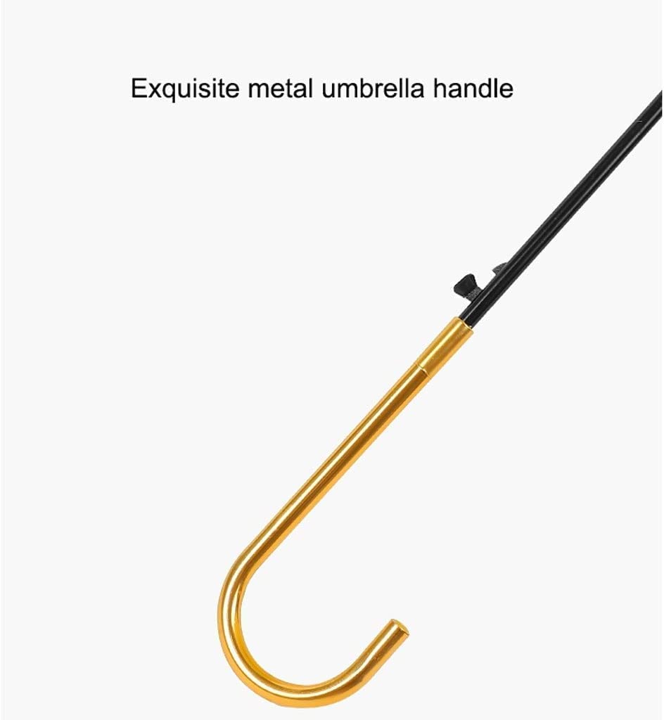 XYNSNDB Parasolki Parasole Parasol golfowy Stylowy, posrebrzany kij Parasol Automatyczny otwarty uchwyt z hakiem J Parasol z trzciny cukrowej Parasol przeciwdeszczowy