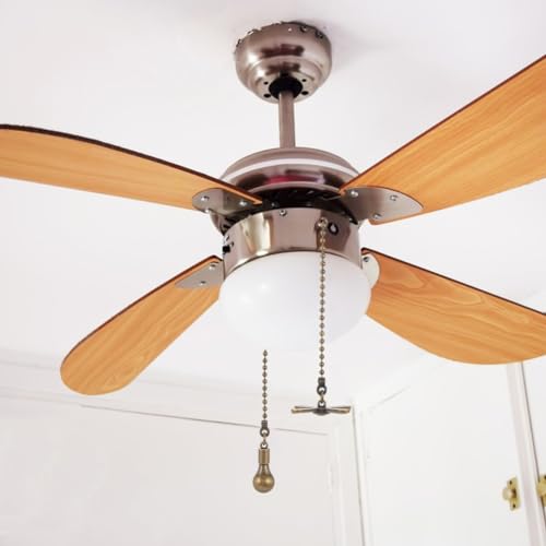 Image of GORGECRAFT 4Pcs Ceiling Fan Pull Chain 13.5 Inch Pull String Ornament Extension Chains with Decorative Bulb and Fan Cord Pendant for Ceiling Light Lamp Fan Chain Extender Antique Bronze
