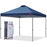 MASTERCANOPY Durable Ez Pop-up Canopy Tent with Roller Bag (12x12, Navy Blue)