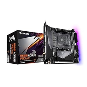 GIGABYTE B550I AORUS PRO AX (AM4 AMD/B550/Mini-Itx/Dual M.2/SATA 6Gb/s/USB 3.2 Gen 1/WiFi 6/2.5 GbE LAN/PCIe4.0/Realtek ALC1220-Vb/DisplayPort 1.4/2xHDMI 2.0B/RGB Fusion 2.0/DDR4/Gaming Motherboard)