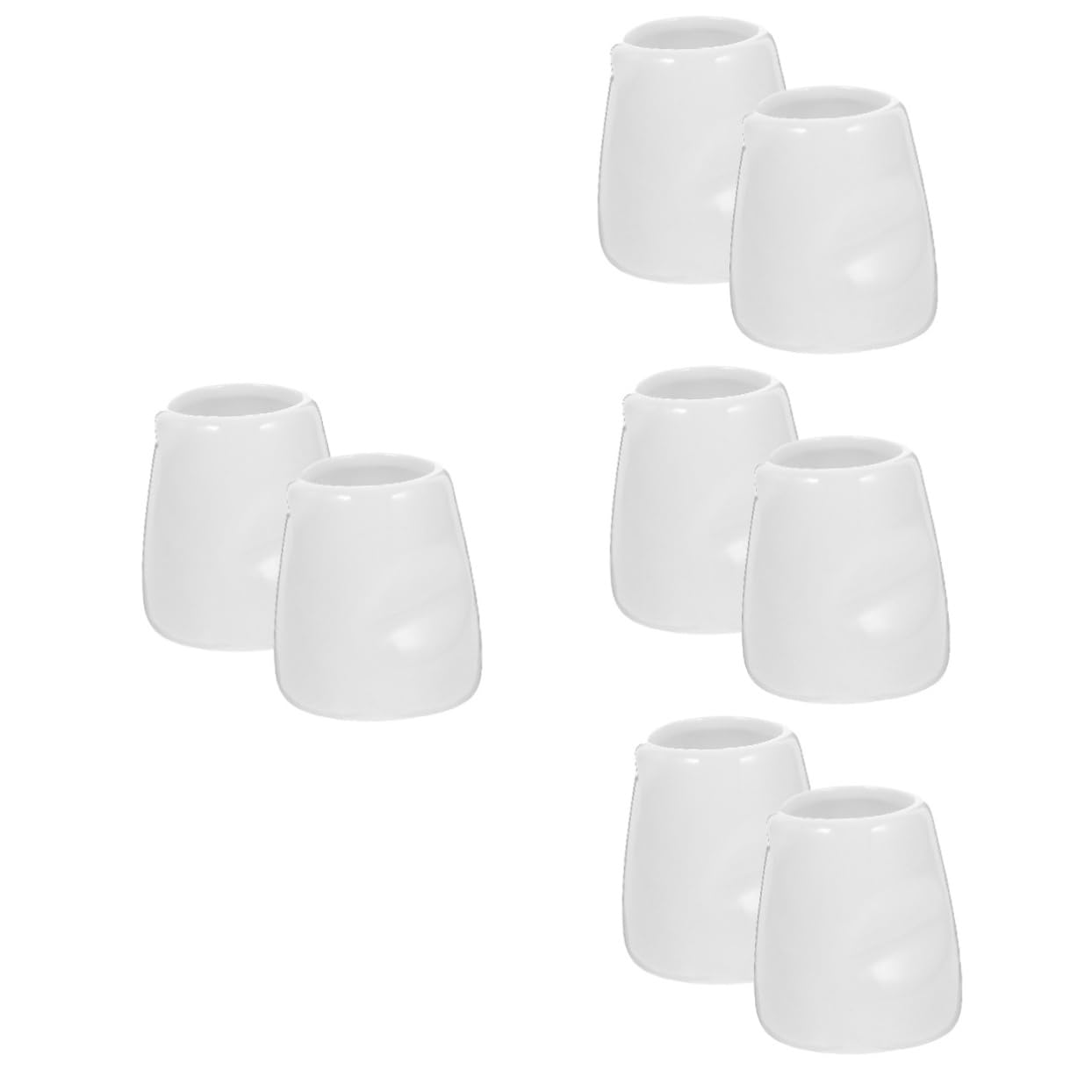 4 Ensembles Mini Tasse De Lait Pichet À Sirop Pichet À Lait Coupes Mignonnes Tasses Carafe Petit Lanceur De Lait Pouche De Lait en Porcelaine Céramique Blanche 2 Pièces * 4