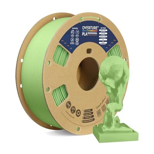 OVERTURE PLA Plus (PLA+) Filament 1.75mm, Stronger & More Durable, Professional Toughness 3D Printer Filament 1kg (2.2lbs), High Precision +/- 0.02mm, Tangle-Free (Light Green)