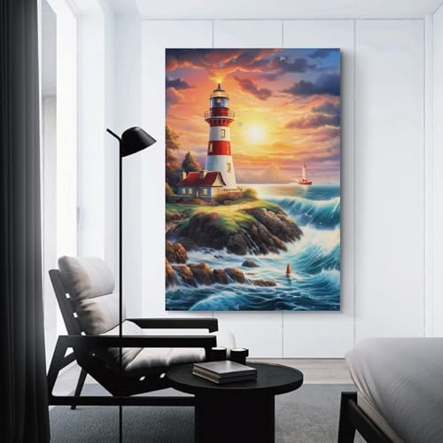 Affiche de phare côtier premium en impression sur toile grand format - 3