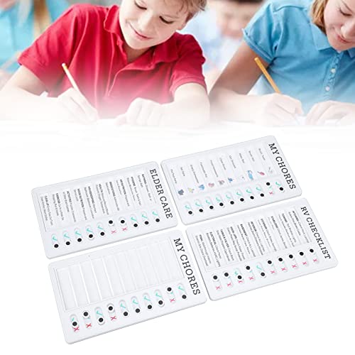My Chores Elder Care RV Checklist Self DIY Removível Gráfico de Rotina Deslizante, 4pcs Gráfico de T
