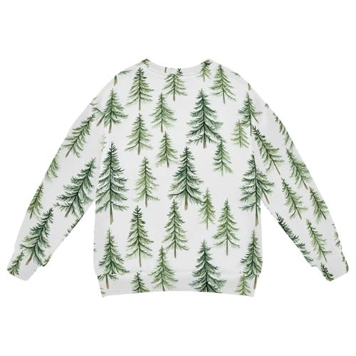 JUNZAN Cartoon Green Christmas Trees Kids Boys Hoodie Sweatshirt Long Sleeve Outerwear for Kids Party 4T2