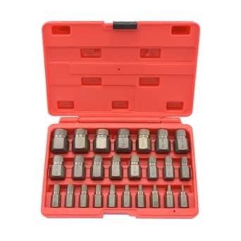 Hex-Head Multispline Screw Extractor Set, 25 pc (1/8" to 7/8"), CrMo