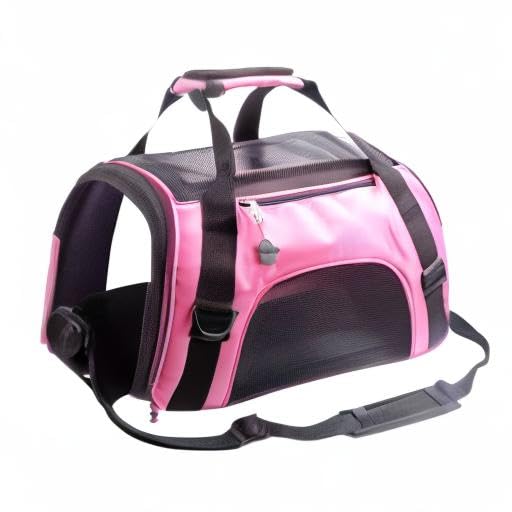 Image of ZaneSun Cat Carrier,Soft-Sided Pet Travel Carrier for Cats,Dogs Puppy Comfort Portable Foldable Pet Bag Airline Approved (LightPink)
