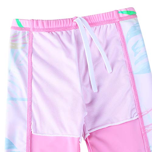 Image of Girls Two Piece Swimsuit Long Sleeve Floral Bathing Suit UPF 50+ Summer Beach Swimwear