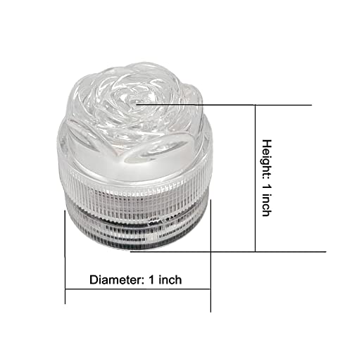 Image of Bright LED Battery Operated Flameless Tea Light, Submersible Tea Candle Waterproof Decorations Underwater Vase Light for Party & Wedding, Pack of 12 (Orange)