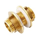 ZYHARUKO真鍮バルクヘッドアダプターフィッティング 安全な水接続 様々なパイプ径に適しています 迅速な修理とメンテナンス真鍮バルクヘッド継手