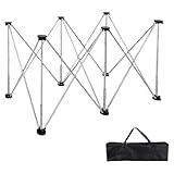 スパイダーレッグ ワークベンチ ステンレス鋼 拡張可能 折りたたみスタンド 作業台 荷重1500kg ワークテーブル DIY 日曜大工 切断 デスクブラケット キャリーバッグ付き ((6本脚))