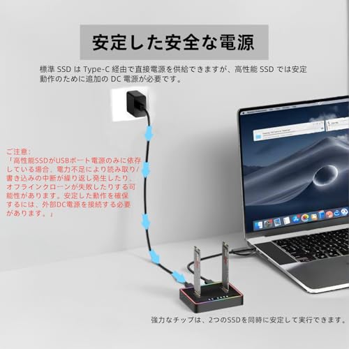 ESWN DNXB M.2 NVMe SATA SSD クローナー ドック の商品画像 2