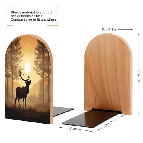 Sujetalibros de madera para estantes soporte universal económico y resistente 3