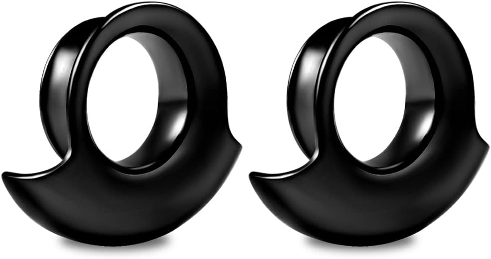 VankulaSimple Fashion Hypoallergenic Stainless Steel 0g 2g Plugs Ear Gauges Tunnels Piercing Expander Stretchers Fashion Body Jewelry, 8mm(0G), Metal, no gemstone