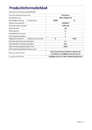 Bfgoodrich 205/80 R16 104T Trail Terrain T/A Owl Xl - 2