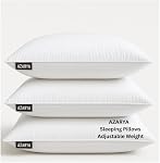 Azarya Premium Weight Adjustable Throw Pillow Insert (Pack of 2, White) - Euro Pillows - Sleeping Pillows - Bed and Couch Pillows - Decorative Pillow (20x26 (Pack of 2))